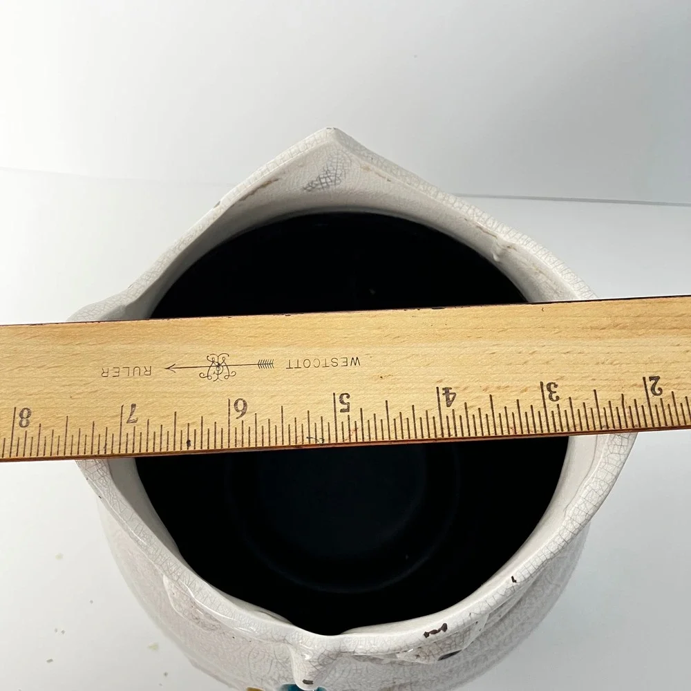 Ceramic Owl Vase Planter or Utensil Holder 7